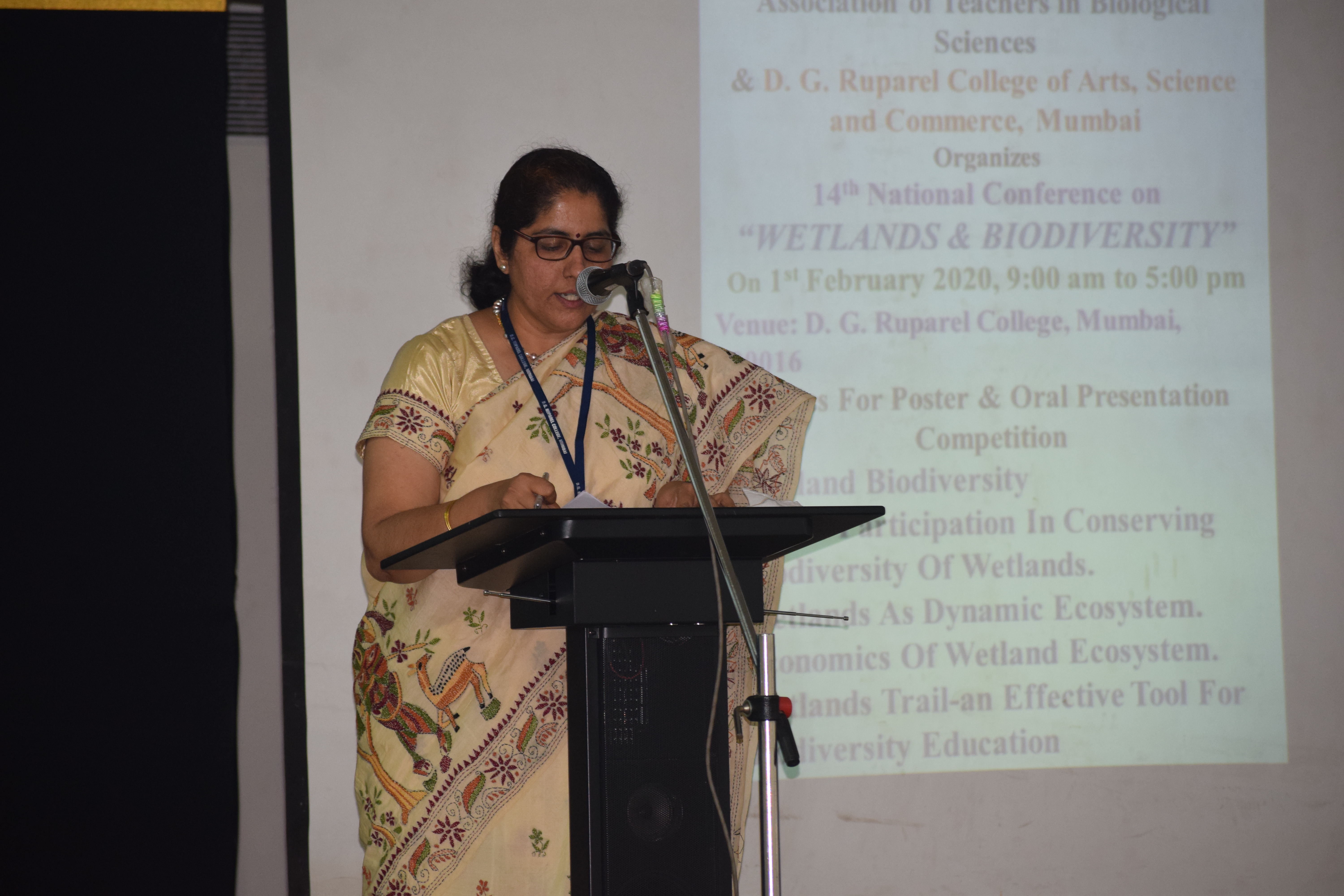MRS. BHIDE, GEOGRAPHY TEACHER AND WWD2020 ORGNIAZER FROM RUPAREL COLLEGE.JPG