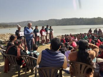 Students alongwith teachers and PSCST Chandigarh visited Siswan Community Centre SAS Nagar Mohali PUNJAB India
