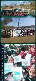 Today  I alongwith 100 Students 6 teachers , officials from Punjab State Council For Science and Technology PSCST Chandigarh visited  Siswan Community Reserve SAS Nagar Mohali PUNJAB, Their Students participated in POSTER MAKING COMPETITION on Wetlands.
Students were told about wetlands