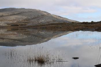Lake Gealáin at Mullach Mór in the Burren National Park, Co. Clare