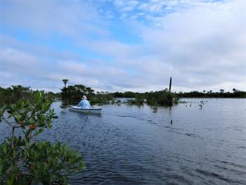 Collier County, Florida - National Wildlife Refuge Canoe Trail 4 - Mac in the Marsh in his pirogue