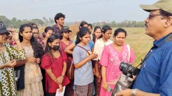 World Wetlands Day 2025 observed at Kattampally wetlands of Kerala, India with the students of Kannur SN College on 2-2-25.