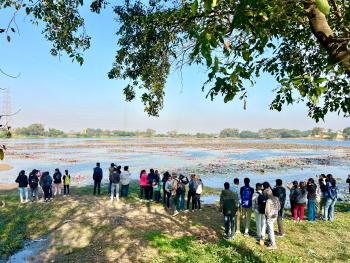 109 students of the College of Forestry actively participated in the World Wetlands Day celebration at Abrama Lake on 2 Feb 2024. They engaged in birdwatching and discussions on the vital role wetlands play in sustaining biodiversity and supporting local communities.