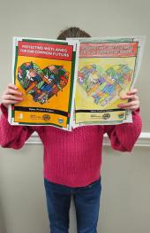 Environmental Concern handed out the kid's posters at Blackwater National Wildlife Refuge in Cambridge, Maryland. This little girl was proud of her poster - one of the best completed 'Color in Posters'! She also identified all of the wildlife on the poster.