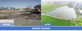 Transformation of Mainather Pond in Moradabad, from a garbage dump yard to a livelily and vibrant hotspot of native biodiversity