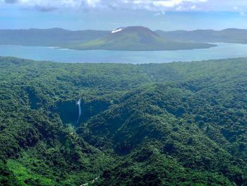 Lake Letes. Largest lake in the Pacific Region excluding PNG. Vanuatu's first RAMSAR designated site.