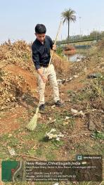 Wetland area cleaning drive at Nawa Raipur range